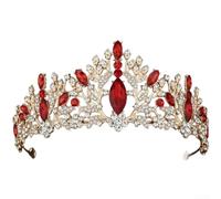per fascia Nuziale Barocca con Perle e Strass per Sposa per | Design barocco intricato, perle e strass scintillanti, look regale perfetto per il giorno delle nozze(A)