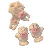 (Per favore abbraccia le stelle) Bellissimo set di sciarpa e guanti con motivo a stelle, morbida sciarpa