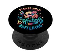 Per favore, aspettate, sto mentalmente tamponando il cranio PopSockets PopGrip Adesivo