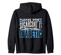 per Favore Non Indorare La Pillola: Sono Diabetico Diabete Felpa con Cappuccio