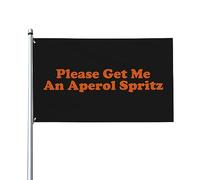 Per favore procurami una bandiera della casa di Aperol Spritz, bandiera 3x5 piedi su un lato esterno, striscioni anti-sbiadimento dai colori vivaci decorazione per esterni da giardino