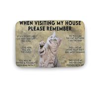 Per Favore Ricordati Del Gatto Tappeto Bagno Moderno Zerbino Assorbente Zerbino Ingresso Per Porte Esterne Corridoi Ingresso 40 X 60Cm