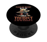 Per favore sii paziente con me Sono una vacanza divertente turista PopSockets PopGrip Adesivo