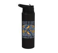 Per favore, stai tranquillo, sto usando il mio uccello App Backyard Birdwatching Stainless Steel Insulated Water Bottle