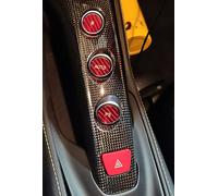 Per Ferrari Laferrari 14-17 F1 Gear Bottoni Cover IN Rosso Carbonio Fibra Kit