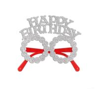 per festa Compleanno con Scritta Happy Birthday Stelle per(Silver C)