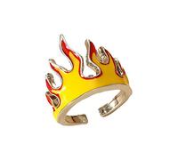 Per Fiamma Creativa Per Gli Uomini Personalità Trendy Hip Hop Aperto Corona Regolabile Gioielli Regalo Donne M Aperto Anelli Regolabili Uomini Donne