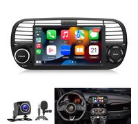 Per Fiat 500 07-2015 Carplay Android13 Autoradio GPS Navi WIFI BT 2+64G DAB+ CAM