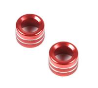Per Fiat 500 2016-2025 Anello Decorativo Con Pomello Di Controllo Centrale Multimediale In Lega Di Alluminio finiture interne(Red)
