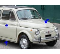 Per Fiat 500 Auto d'epoca Serie Modanature 5 Pezzi Cofano e Porte Modanatura