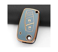 Per Fiat 500 Per Panda Per Stilo Per Punto Per Doblo Per Grande Per Bravo 500 Per Ducato Custodia Per Chiave Auto Minibus Portachiavi Accessori TPU(Grey gold)
