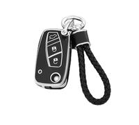 Per Fiat 500 Per Panda Per Stilo Per Punto Per Doblo Per Grande Per Bravo 500 Per Ducato Custodia Per Chiave Auto Minibus Portachiavi Accessori TPU(Black Set 1)