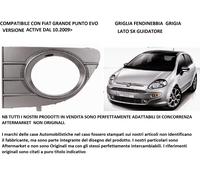 Per Fiat Grande Punto Evo Active 10.2009> Griglia Fendinebbia Sx Grigia