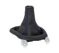 PER FIAT IDEA 2003-2012 CUFFIA LEVA CAMBIO PELLE NERA CUCITURE BLU SCURO