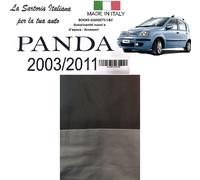 Per Fiat Panda 2003-2011 Kit Fodere Coprisedili Nero/Grigio Ant-Post. Made Italy