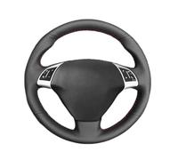 Per Fiat Per Bravo Doblo Grande Punto Linea Qubo Coprivolante Per Auto Intrecciato A Mano Protezione Rivestimento In Pelle Traforata Coprivolante(Black Thread)