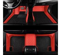 Per Fiat Per Freemont 2016 2015 2014 2013 2012 5 Sedili Tappetini Auto In Pelle Impermeabile Tappeti Personalizzati Auto Tappetini Abitacolo(Red black double layer)
