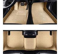 Per Fiat Per Freemont 2016 2015 2014 2013 2012 5 Sedili Tappetini Auto In Pelle Impermeabile Tappeti Personalizzati Auto Tappetini Abitacolo(Beige double layer)