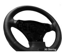 Per Fiat Punto MK1 1993-1999 Vera Pelle Italiana Nera Copertura Volante Nuova