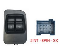 Per Fiat Qubo dal 09.2008 Pulsantiera Alzacristalli Porta Ant. Sx 8 Pin
