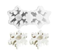 per fiocchi di neve in resina, in resina per fiocchi di neve in silicone - per candelieri con di invernali a 2 cavità,Stampo per fusione epossidica per candeliere per decorazioni per la c