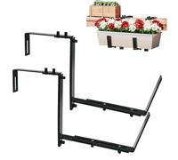 Per Fioriera - Metallo 23x3x2cm | Set 2 Pezzi Supporti Sospesi Regolabili Heavy-Duty | Ganci Di Fissaggio A Muro Per Balconi, Vasi Da Fiori E Ringhiere | Supporto Per Esposizione Da Giardino Es