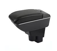 Per Fit Per Jazz 1 Scatola Bracciolo Portaoggetti Centrale Supporto Gomito Per Conducente E Passeggero Auto Console Centrale(D-No USB-Black line)