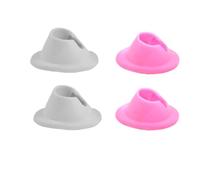 per Flaconi di Smalto, Rosa Bianco, 4 Pezzi in Silicone | Leggero e Stabile, Uso a Mani Libere, per Scuole di Bellezza e Casa, per Smalti Gel e Classici