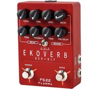 Per FLAMMA FS22 Set di effetti stereo delay e riverbero, pedale ambientale, chitarra, con 3 coppie di effetti, ritardo inverso, vibrazione, funzione tap tempo, blocco record
