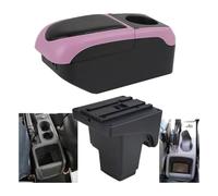 Per Focus 3 Mk3 2011-2013 - Bracciolo In Pelle Per Auto Scatola Portaoggetti Per Bracciolo Scatola Portaoggetti Per Console Scatola bracciolo auto(S1 Black-pink 6usb)