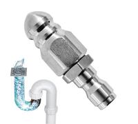 per Fognature Idropulitore | Ugello Tubo Alta Pressione per Scarichi 1/4 Pollici (6.35 mm) | Accessorio Pulizia in Acciaio | Per Impianti Idraulici Cucina Garage Bagno Ristorante Giardino
