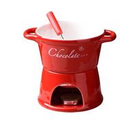 per Fonduta al Cioccolato - Pentola di Ceramica per Sciogliere,Piccola per Fonduta al Burro Fatta a Mano,per Compleanno Matrimonio San Festa Cena Dessert Salsa Caramelle Coppie Famiglia