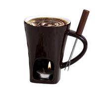 per fonduta | con forchetta e candela resistente al calore, personale per sciogliere il cioccolato, per divertimento casa famiglia celebrazione riunione dessert festa vacanza condivisione