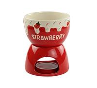 per fonduta di cioccolato, crogiolo in ceramica con manico e portacandele, set di tazze per fonduta di burro e formaggio per immersione nel dessert, antipasto, caramelle, pane, caramello, matrim