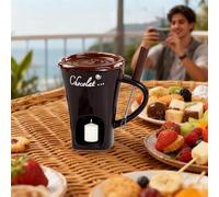 Per Fonduta Dolce - Riscaldatore Resistente Alle Alte Temperature - con Forchetta per la di Scioglimento del Cioccolato,per Intingere Formaggio Burro Bevanda Cena Matrimonio Festa Compleanno Festival