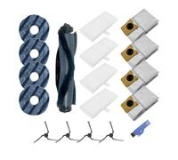 Per for eufy Per for omni C10 Kit Aspirazione 4 Spazzole Laterali 4 Sacchetti