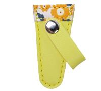 per forbici da ricamo, in pelle PU, 12 x 3 cm, verde, protettiva, copertura per forbici piccole, design rinforzato con metallo per sicurezza e stoccaggio, con cuciture artigianali, uso a V