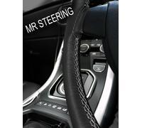 Per Ford Console MK1 1951-56 Vero Volante IN Pelle Cover Grigio Doppio Punto