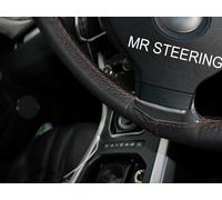 Per Ford Cortina MK3 70-76 Vera Pelle Copertura Del Volante Marrone Doppio Punto