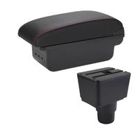 per Ford EcoSport 2018-2024 Bracciolo Box per Ford EcoSport Bracciolo Box portaoggetti per Auto Accessori per Auto Parti di retrofit Interni (C1 Nero Rosso Senza USB)