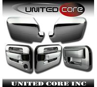 Per Ford F150 04-08 Cromo Specchio Cover Porta Manico Portellone