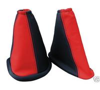 Per Ford Fiesta MK5 Cambio Freno a Mano Stivali Rosso Nero Custom New Made IN UK