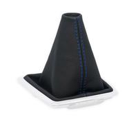 PER FORD FOCUS 2 FL 2008-2011 CUFFIA LEVA CAMBIO PELLE NERA CICITURE BLU SCURO