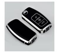 Per Ford Focus 2 MK2 Fiesta Mondeo Galaxy Falcon Territorio Ecosport Kuga Fuga Tpu Copertura Della Cassa Chiave Dell'automobile Per Chiave Fob Caso Portachiavi(Black silver)