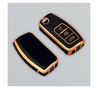 Per Ford Focus 2 MK2 Fiesta Mondeo Galaxy Falcon Territorio Ecosport Kuga Fuga Tpu Copertura Della Cassa Chiave Dell'automobile Per Chiave Fob Caso Portachiavi(Black gold)