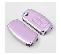 Per Ford Focus 2 MK2 Fiesta Mondeo Galaxy Falcon Territorio Ecosport Kuga Fuga Tpu Copertura Della Cassa Chiave Dell'automobile Per Chiave Fob Caso Portachiavi(Purple silver)