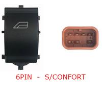 Per Ford Focus dal 02.2011> Pulsante Alzacrist Porta Ant Sx=Dx (No Comfort) 6pin