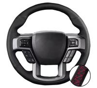 Per Ford King Ranch, rivestimento in pelle per volante cucito a mano(Rosso)