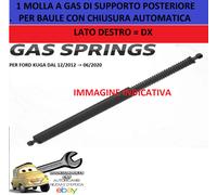 Per Ford Kuga 12/12-06/20 Molla a gas di Supp. Post. Dx per Baule C/Chius. Autom