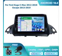 Per Ford Kuga Escape C-max Autoradio Car Play DAB+ Android 16 Auto Navi 4GB+64GB